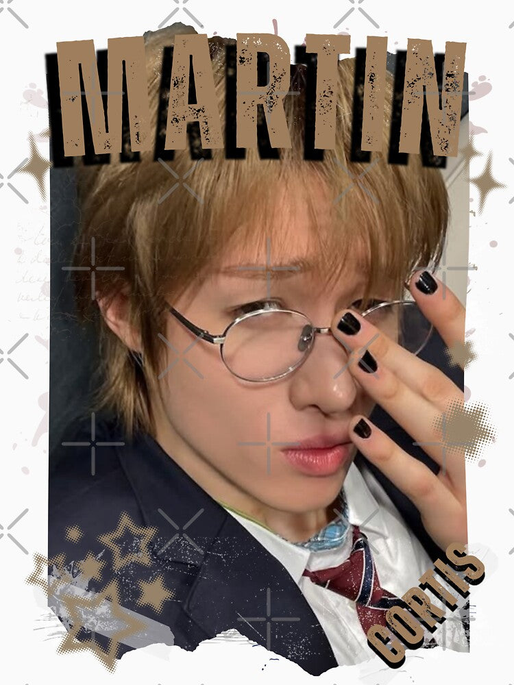 CORTISs Martin Kpop Boy Group Black and White Collage Digital Art Portrait by AJUNICE STUDIO