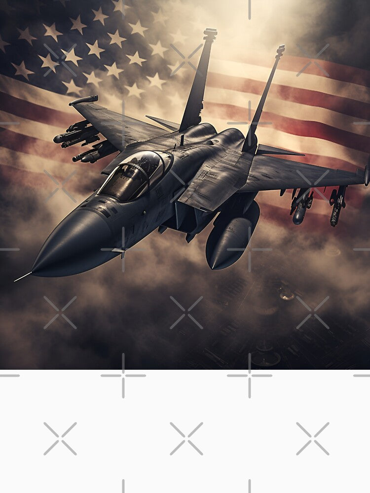 patriotic american flag fighter jet digital print by dcrc