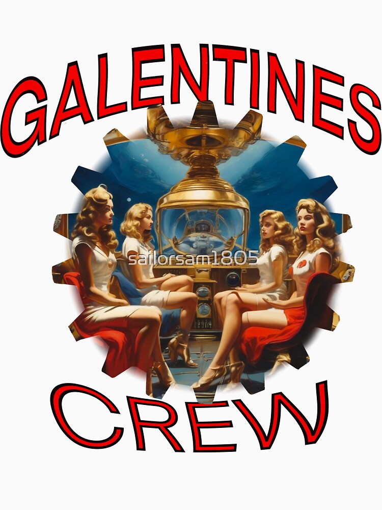 Cool Victorian submarine US Navy American Girls Galentines crew on submarine on Galentines day and Galentines party, gift idea for Galentines day by sailorsam1805