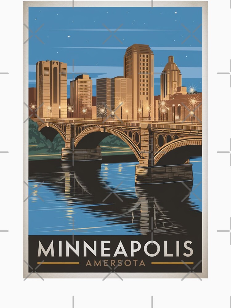 Minneapolis Vintage Travel Poster by TravelerRat