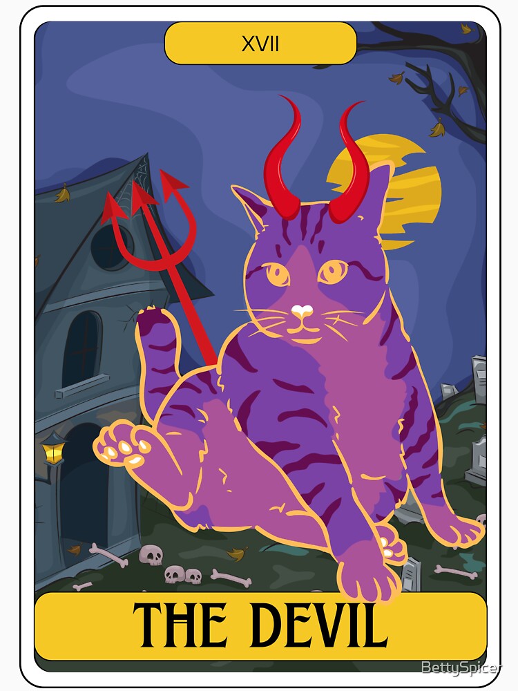 Tarot Card Cheshire Cat The Devil by BettySpicer