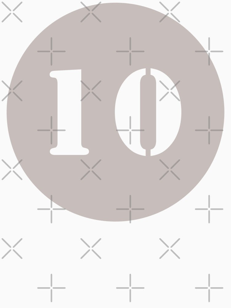 Number Nine (10) Boho Beige Circle by Ching Teoh