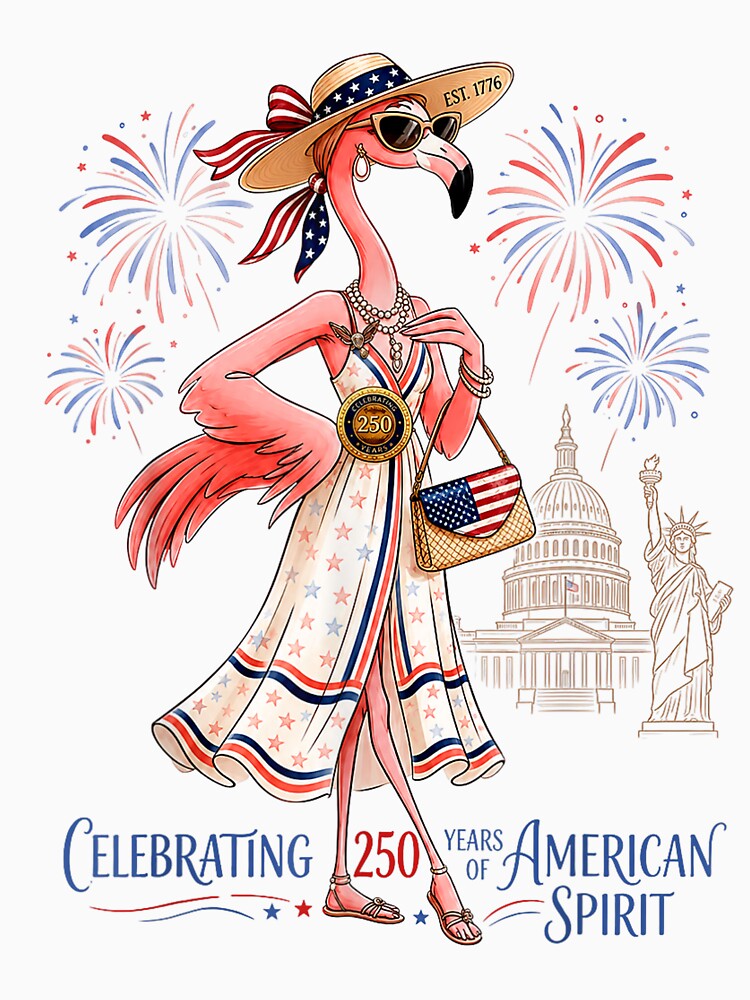 patriotic flamingo 250 years american spirit by mariazin