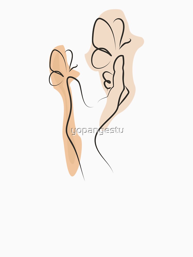 butterfly in hand, Abstract shape art by yopangestu