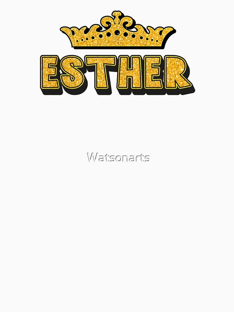 Esther Personalized Funny Custom Name Crown Design by Watsonarts