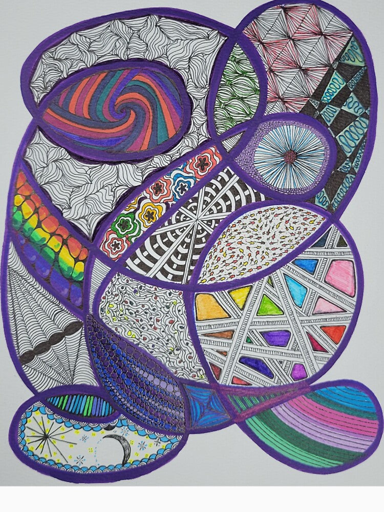 Scribble Art, Blue Line by Sara_Talbot