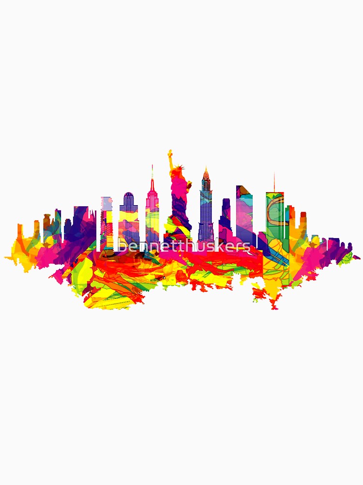 New York Skyline - Tie dye by bennetthuskers
