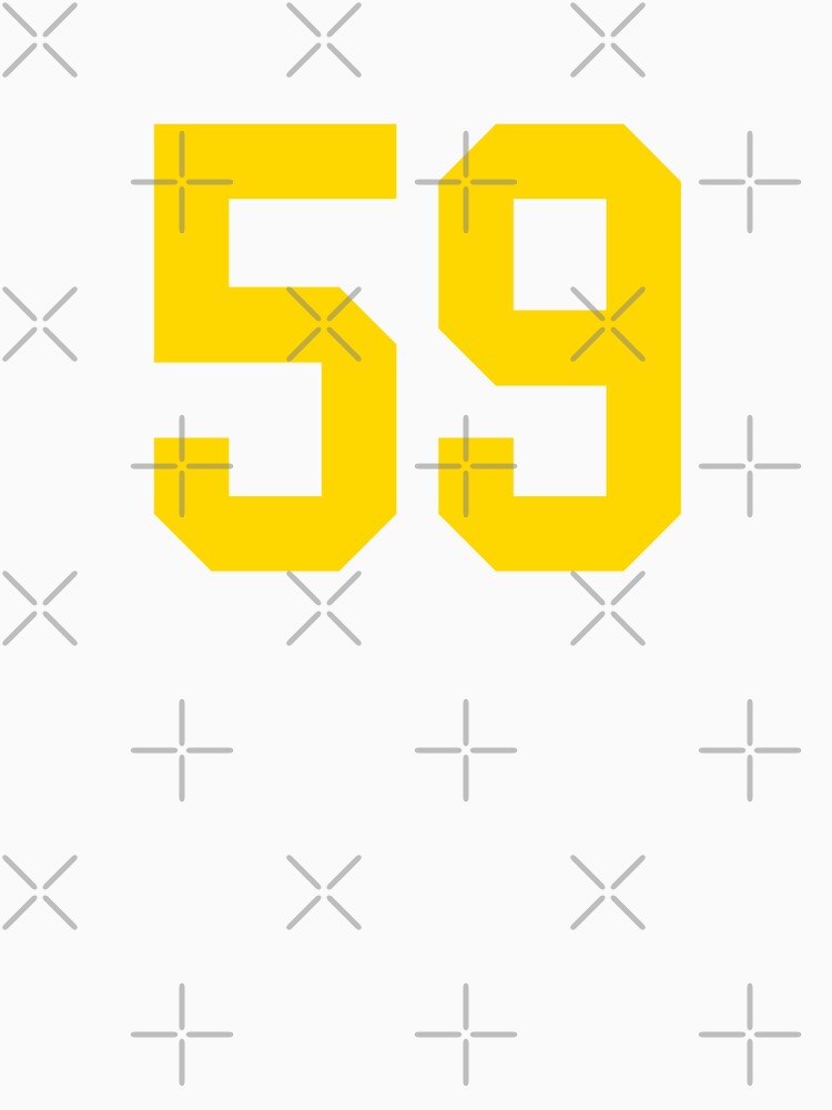 Bold Yellow Sport Number 59 by NECHSTORE