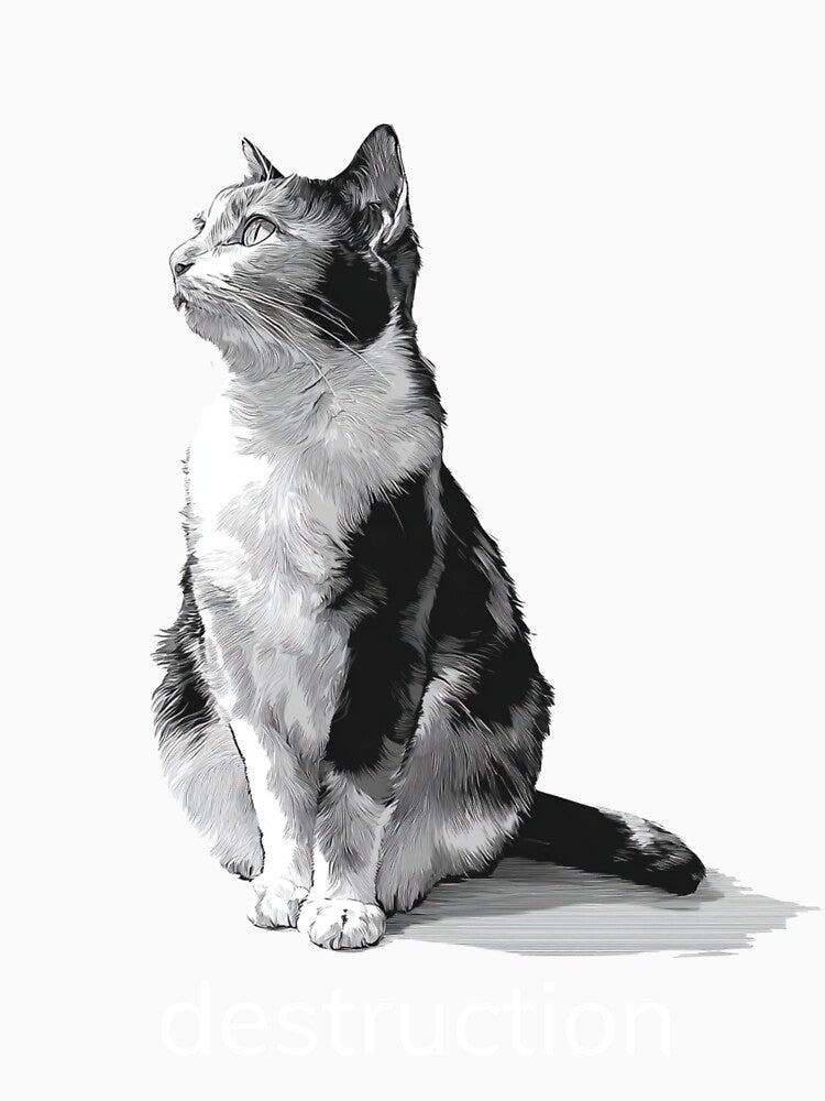 Animal Groups: Cat Destruction Candid White Text by WhimsyWildWear