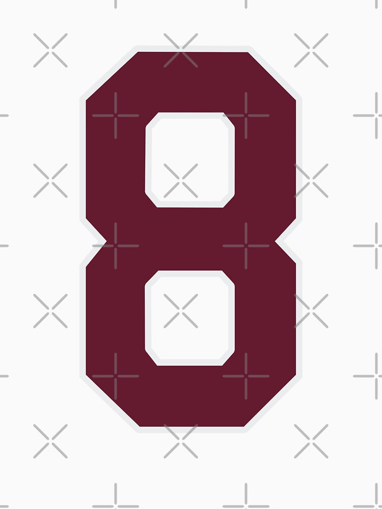 "Number 8 Bold Design - Collegiate Numbers, Varsity Style, Personalized Monogram Art" by artworkathome