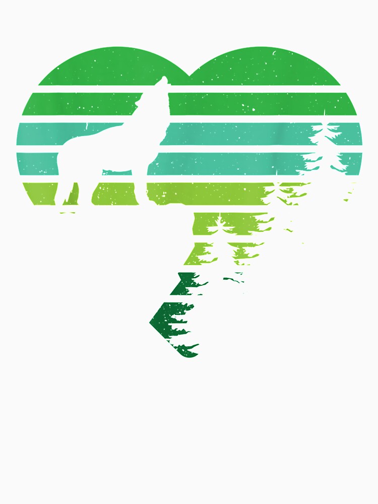 Wolf Valentine Clothing Gifts For Him Her Wolf Lover Retro by shirleyfinley