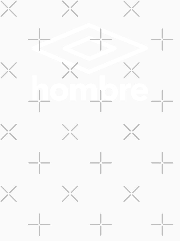Hombre, the logo parody in white by knappidesign