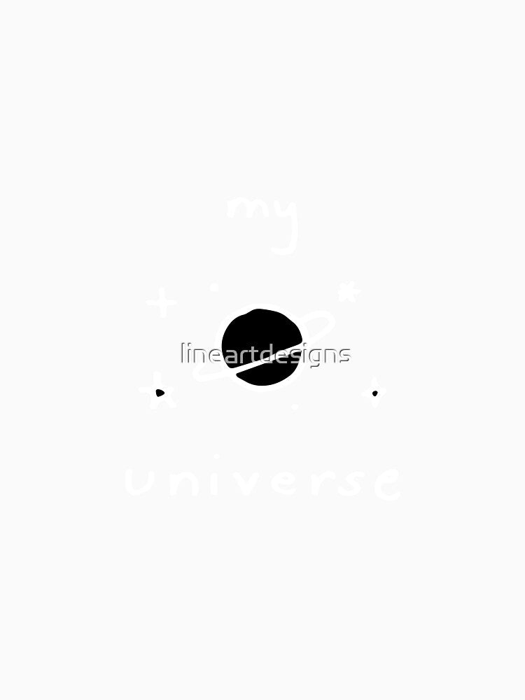 My Universe Doodles White Outline on Violet by lineartdesigns