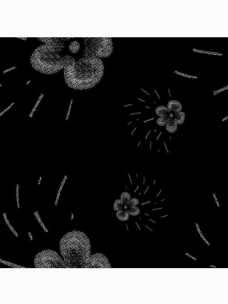 Flower flora stroke simple sketch black pattern by Yana Mustafina | Boho Soulful Designs Unisex , , , Long Sleeve Tee