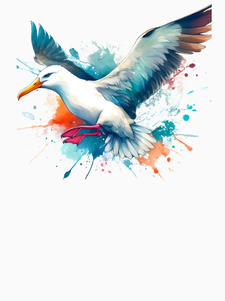 A beautiful Albatross with a colorful background by Marcoshop10