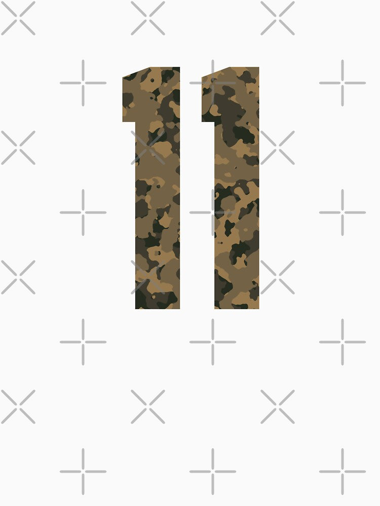 Army Camouflage Number 11 - Sports Numbers by NECHSTORE