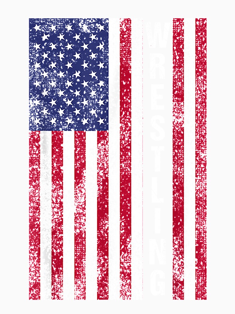 Usa Flag Patriotic Wrestler Gift American Flag Wrestling by angelata