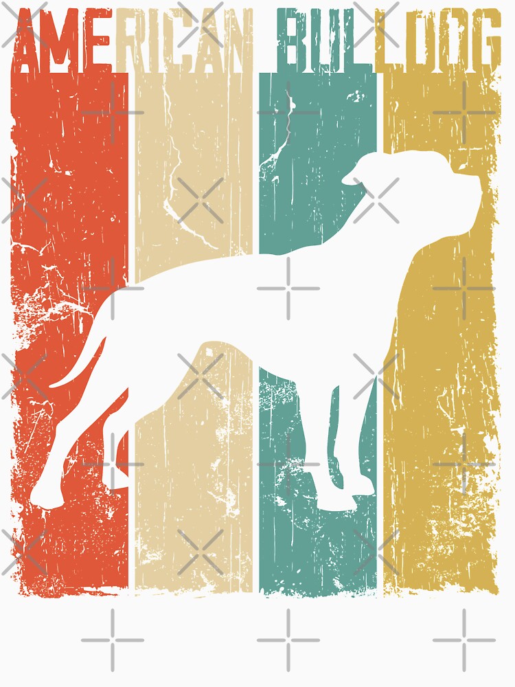 American Bulldog Dog Vintage Retro Style by rafaeltto