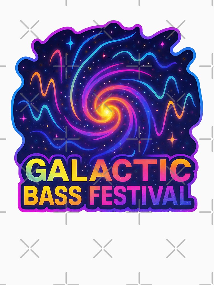Galactic Bass Festival – Cosmic EDM Rave Graphic Design by |TRSSHOP|