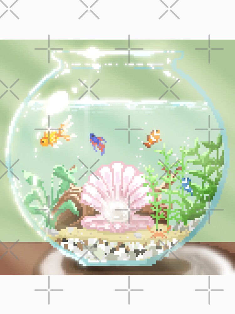 Pixel Aquarium by Chaoticzarts Unisex , , , Long Sleeve Tee