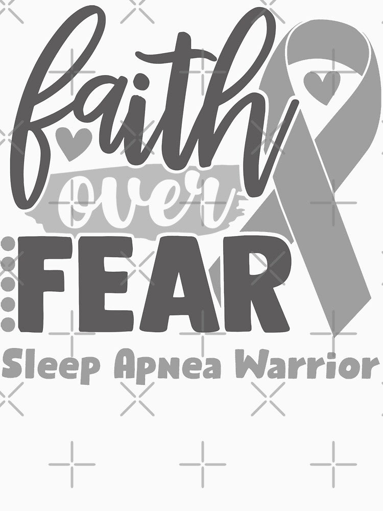 Faith Over Fear Sleep Apnea Warrior by largellie Unisex , , , Long Sleeve Tee