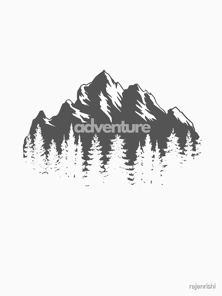 "Adventure" – a bold and inspiring print-on-demand design for T-shirts, hoodies, mugs, and more, made for thrill-seekers and explorers. by rajenrishi
