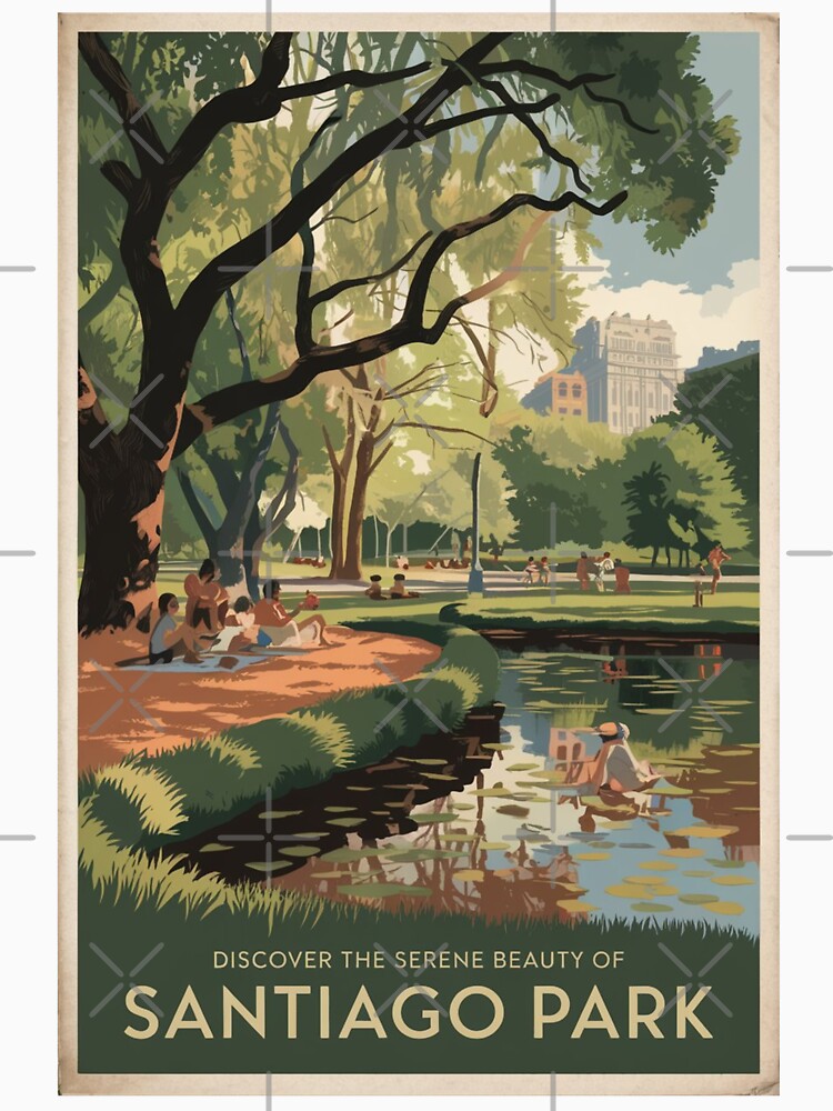 Santiago Vintage Travel Poster by TravelerRat