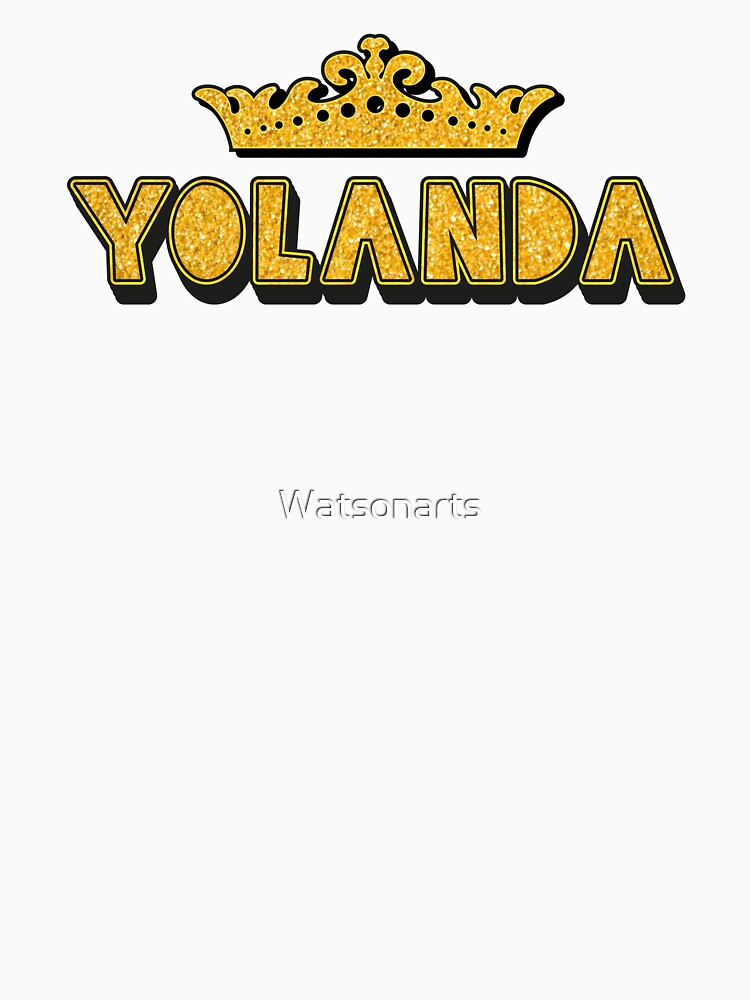 Yolanda Personalized Funny Custom Name Crown Design by Watsonarts