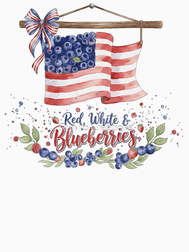 Red White & Blueberries Coquette Flag: Blueberry Budget Design | Charlie Kirk  Summer Patriotic by Run to Creations