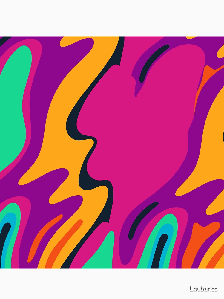Print of Hand-Drawn Psychedelic Groovy Art - Retro Vibes Collection by Loubariss
