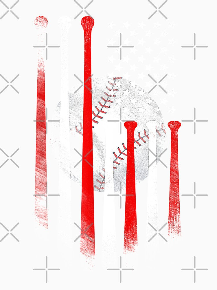 American Flag Vintage Baseball Flag Dad, Mom by browbeatcona