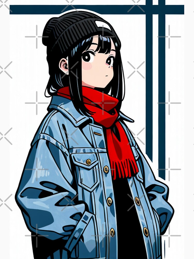 Fashion - outfit woman denim jacket by AnimeShin