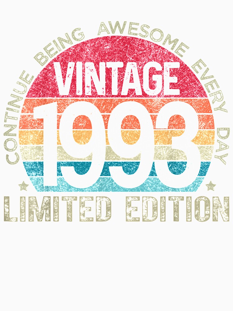 28th Birthday Retro Limited Edition 1993 Vintage Birthday by lolahomya