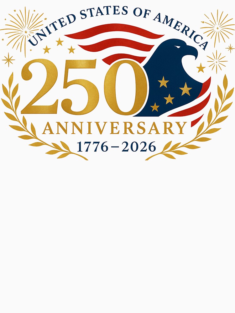 United States of America 250th Anniversary Eagle Emblem (1776–2026), for White Background by Alinamatt