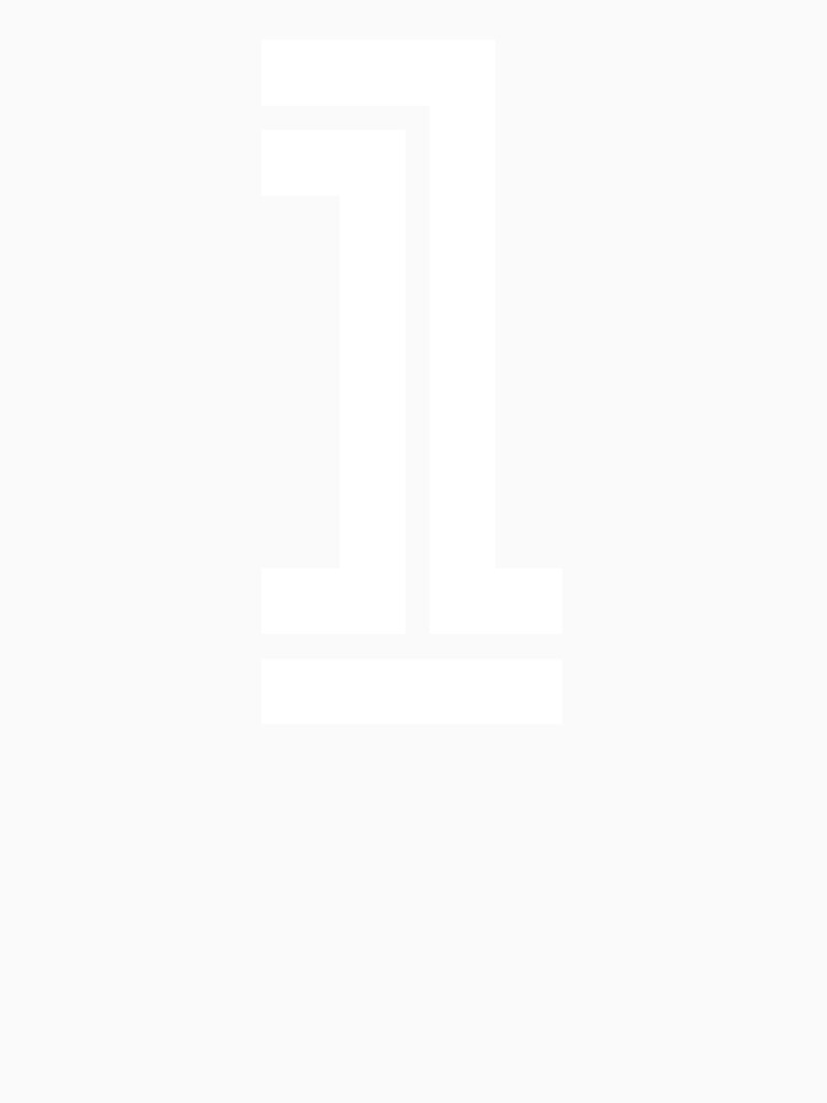 No. 1 / Player Number One / Football Player Number 1 (White on Red) by STUDIO-72
