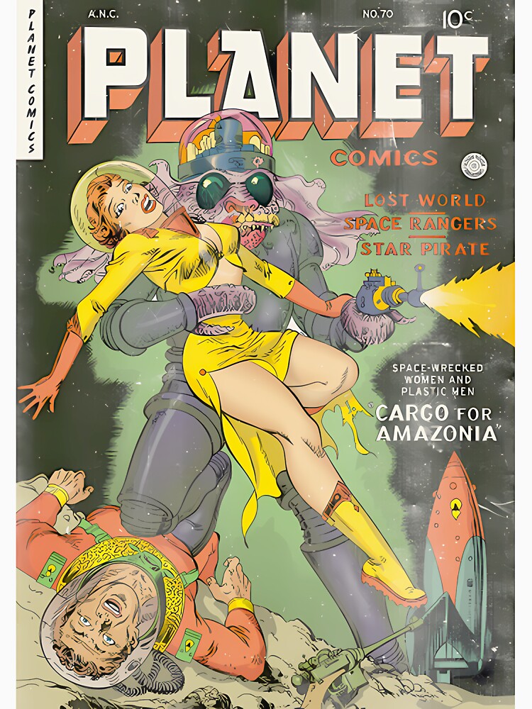 Planet Comics Cover Tshirt by metaphoredesign