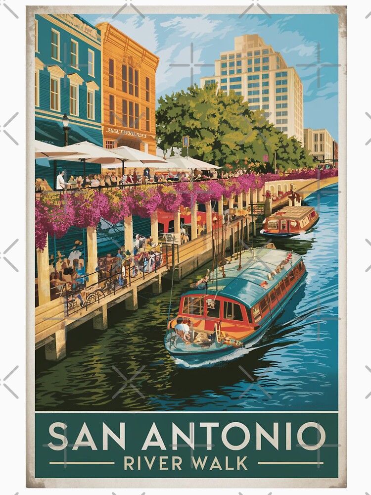 San Antonio Vintage Travel Poster by TravelerRat