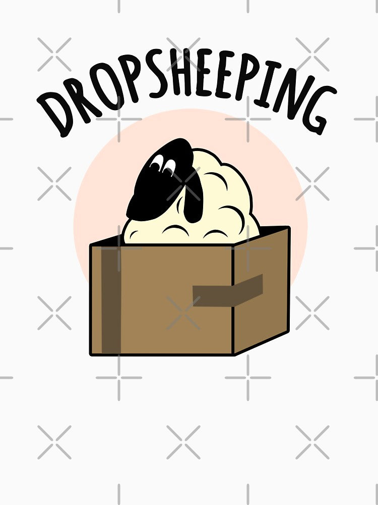Droshipping, Dropsheeping, Sheep Pun Animal by EnzoVectorism