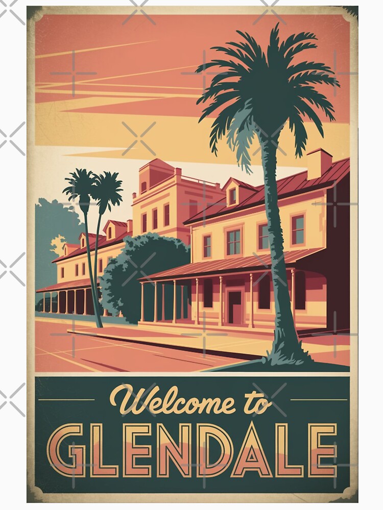 Glendale Vintage Travel Poster by TravelerRat