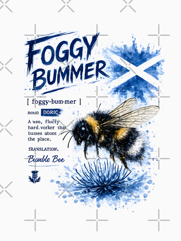 Foggy Bummer - Bumble Bee - Definition T-Shirt by SMalcolmDesigns