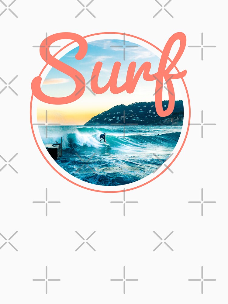 SURF - surfing - circle - minimalist by Tropical Blood Unisex , , , Long Sleeve Tee