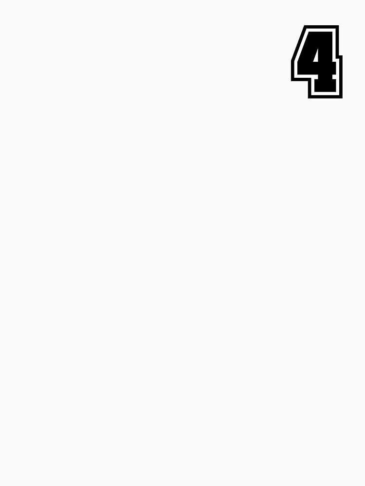 Number 4 - Classic Minimalist Digit by stickerorange