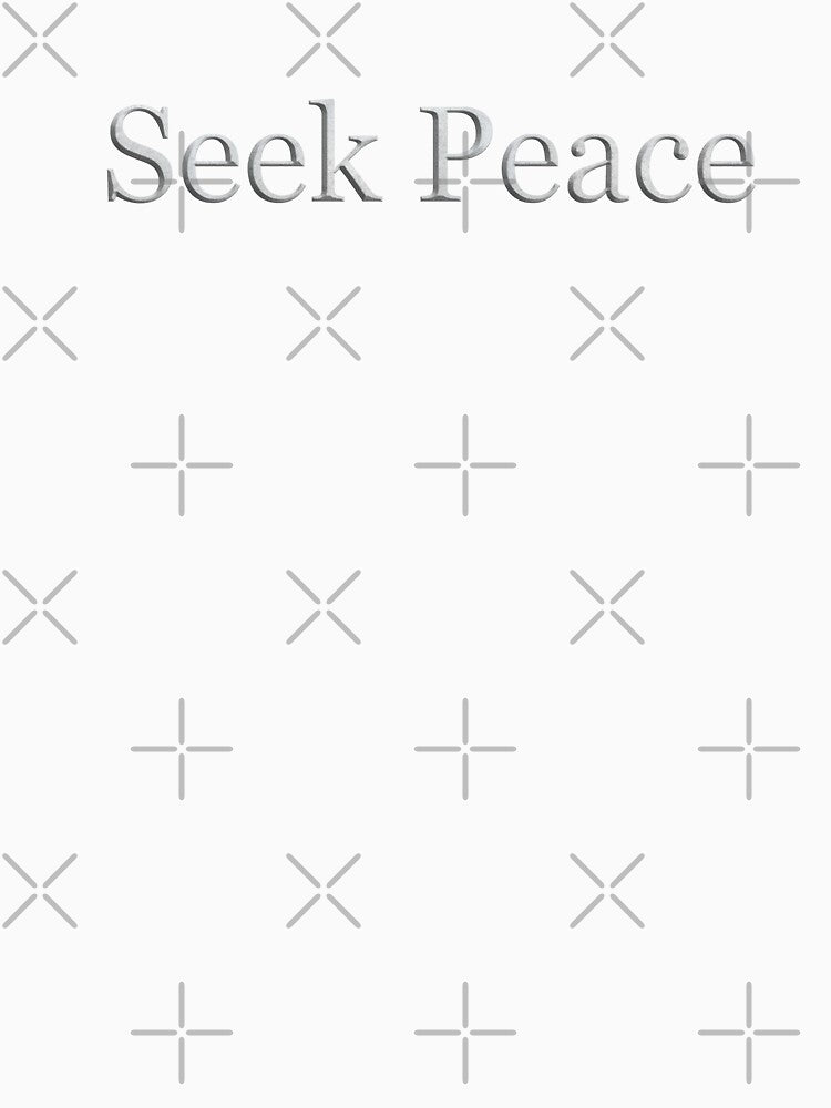 Seek Peace (White Marble Text) by Swabcraft