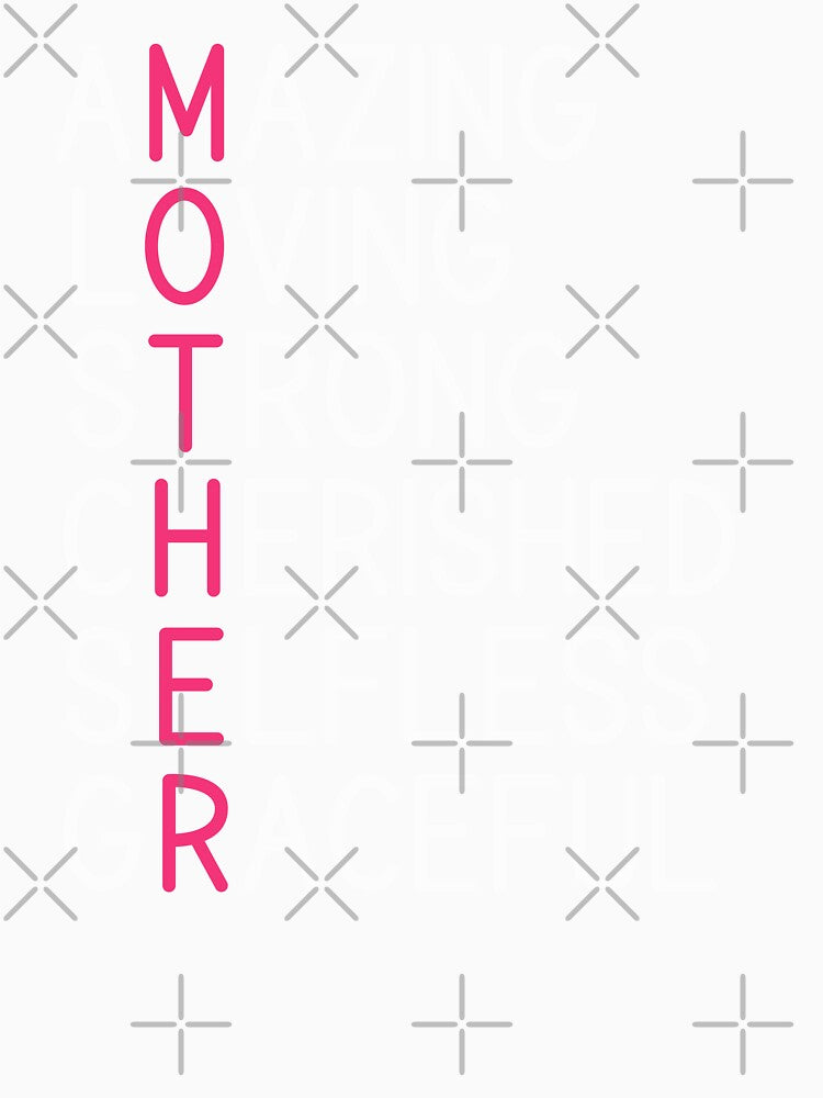 Mother Amazing Loving Strong Sweet Mum Traits Mom Gift by Say It With Ink