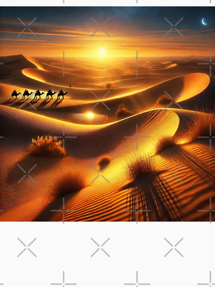 Golden Sahara Dunes - A Desert Sunset Dream by Meta2Physical