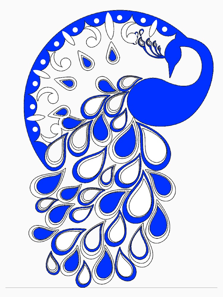 Peacock art Fitted by StoreVillaGiftt