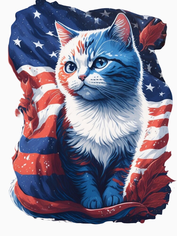 Adorable Cat Patriotic Theme by LEVI SALVIAN JANITRA