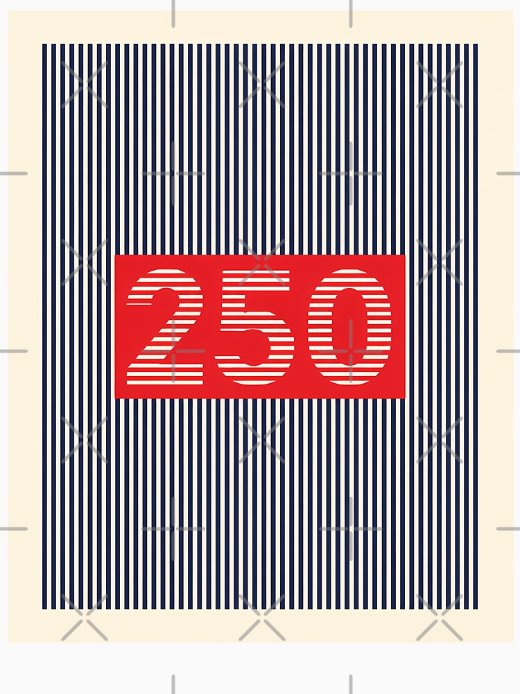 Striped 250 Number Pattern Bold Optical Illusion by chattsuede