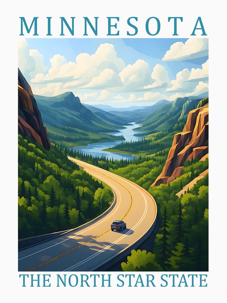 23 Minnesota Travel Poster by Lucy Goosy Art