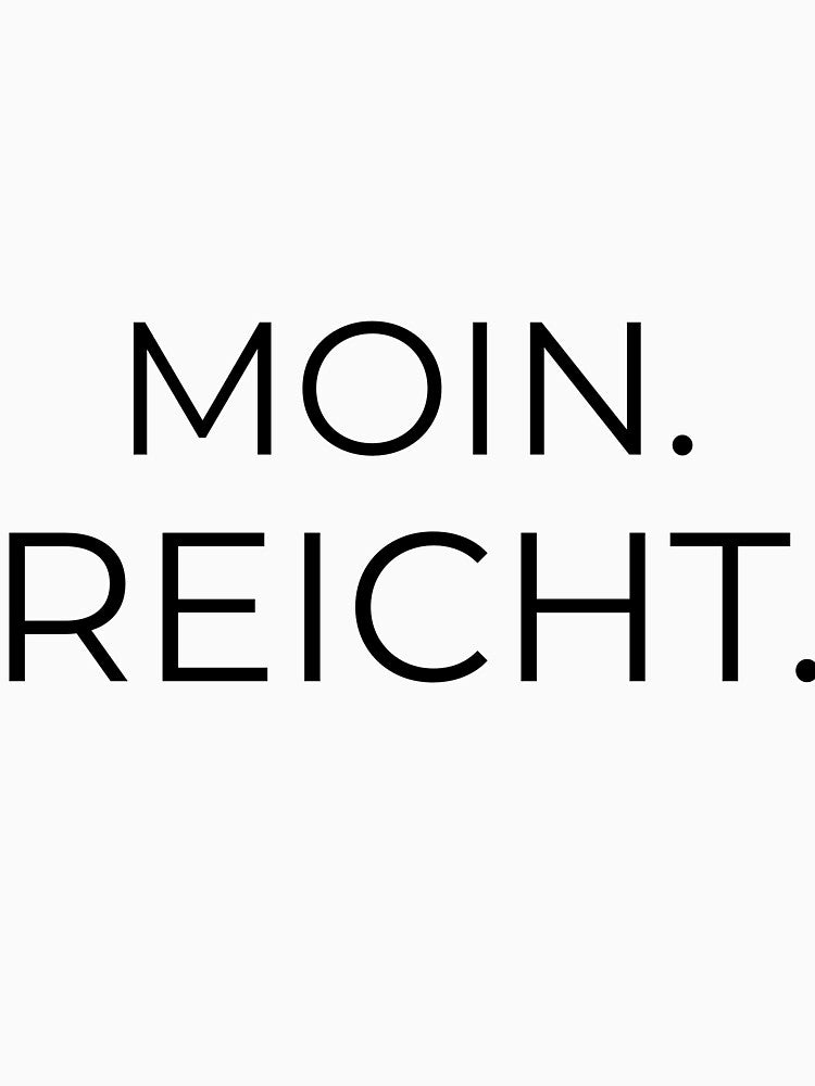 Moin. is enough. – minimalist german quote by EmmaEddyStore